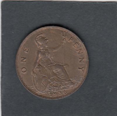 Beschrijving: 1 Penny  GEORGIUS V  